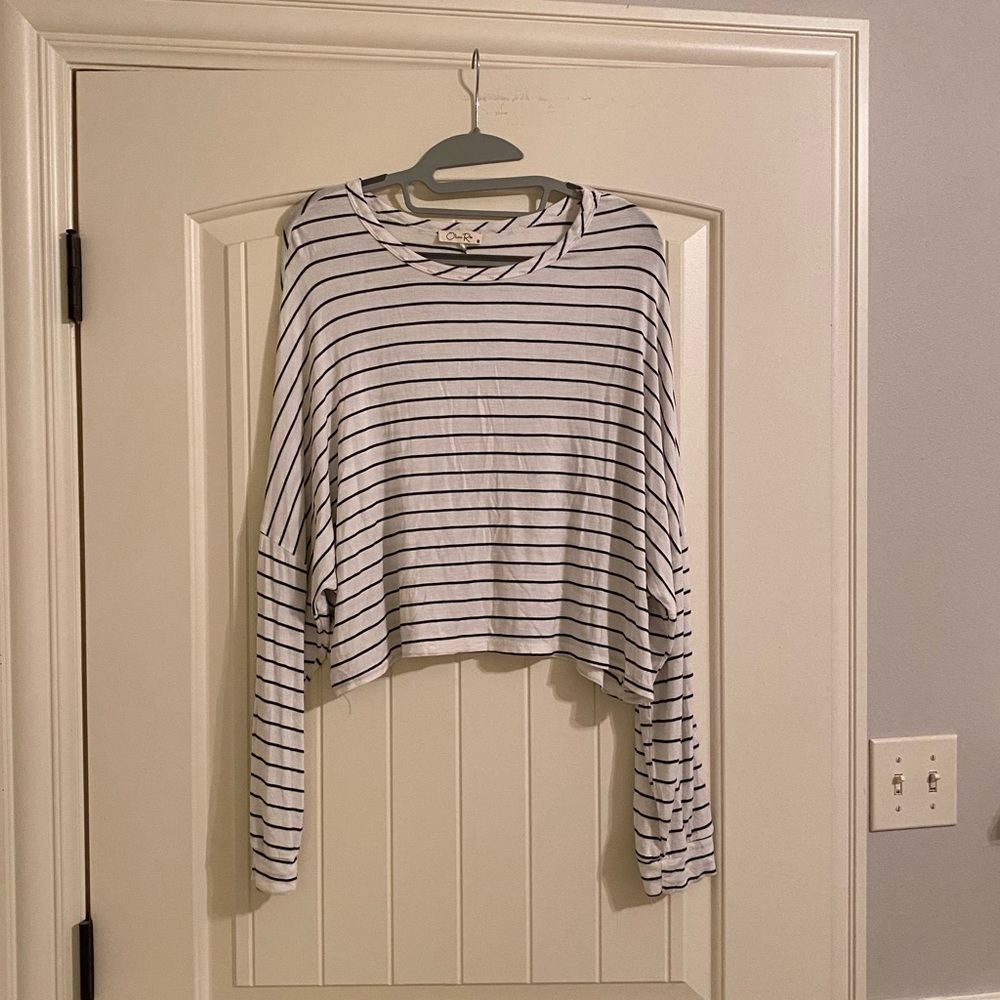 Cropped stripped long sleeve